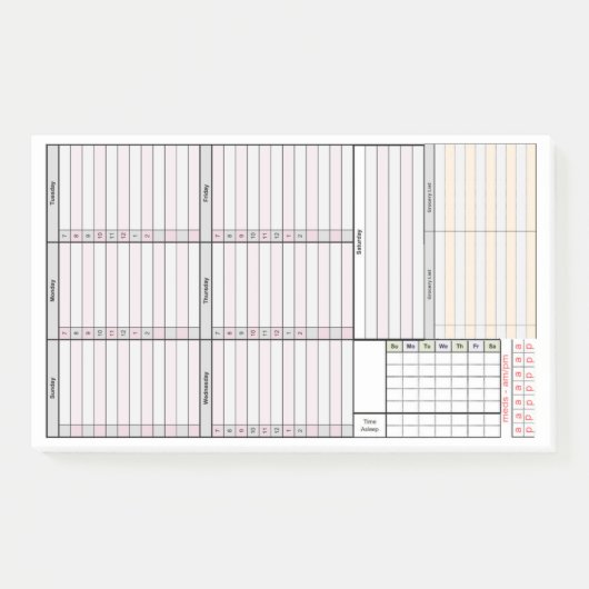 Plannerpagina's voor onderweg post-it® notes (Voorkant)
