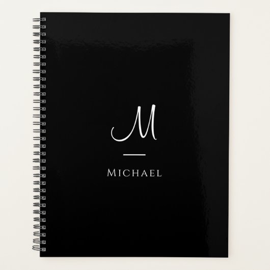 Planners Initiaal Letter Elegant Moderne Monogram (Voorkant)