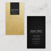 Planners voor chic Black en Faux Gold Foil Wedding Visitekaartje (Voorkant / Achterkant)