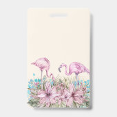 PLANNING Cadeaus voor Bruid - Flamingo Thema Badge (Achterkant)