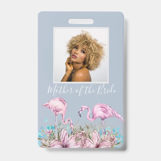 PLANNING Cadeaus voor Bruid - Flamingo Thema Badge (Voorzijde)