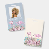 PLANNING Cadeaus voor de Bruid - Flamingo Thema Badge (Voor- en achterkant)