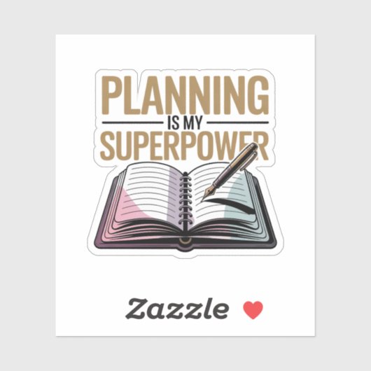 Planning Is My Superpower - Modern Planner Girl Sticker (Vel)