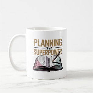 Planning Quote Gold Text Pastel voor Organisatoren Koffiemok