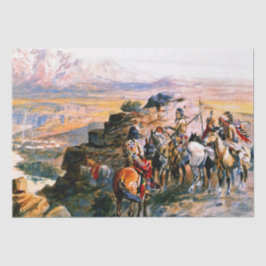 "Planning the Attack" door Charles M Russell Tissuepapier