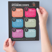 Planning van geplande gebeurtenissen flyer (Hand)