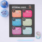 Planning van geplande gebeurtenissen flyer (Enkel)