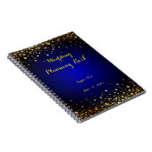 Planning van Royal Blue en Gold bruiloft Notitieboek (Rechterzijde)