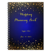 Planning van Royal Blue en Gold bruiloft Notitieboek (Voorkant)