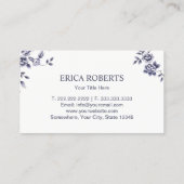 Planning voor bruiloft van evenement Elegant Blue Visitekaartje (Achterkant)