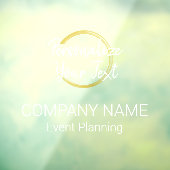 planning voor moderne whiteits- en Gold-evenement Raamsticker (Vel 3)