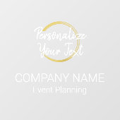 planning voor moderne whiteits- en Gold-evenement Raamsticker (Vel)