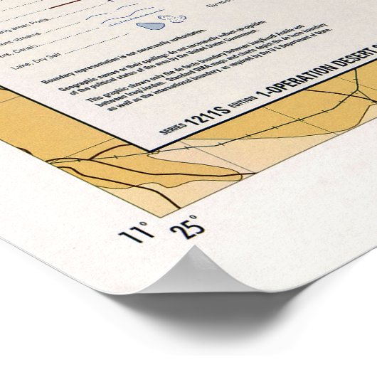 PLANNINGKAART VOOR OPERATIEVERSCHUIVING STORM 1991 POSTER (Hoek)