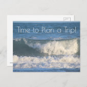 Planningsfoto van strandtrip van crashende oceaang briefkaart (Voorkant / Achterkant)