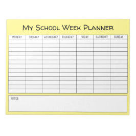 Planningsschema schoolweek notitieblok