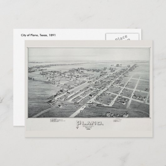 Plano 1891 overzicht Briefkaart (Voorkant / Achterkant)