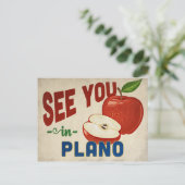 Plano Texas Apple - Vintage Travel Briefkaart (Staand voorkant)