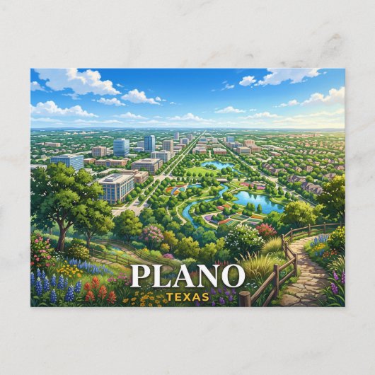 Plano Texas Reizen Briefkaart (Voorkant)