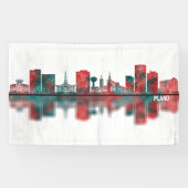 Plano Texas Skyline Spandoek (Horizontaal)