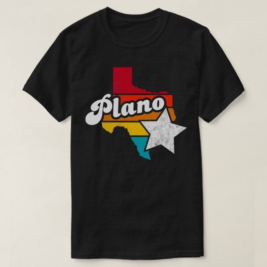 Plano Texas Vintage Nestress Souvenir 2 T-shirt (Design voorkant)