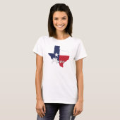 Plano, Texas Vlag Kaart Dames Wit T-shirt (Voorkant volledig)