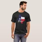 Plano, Texas Vlaggenkaart Mannen T-shirt (Voorkant volledig)