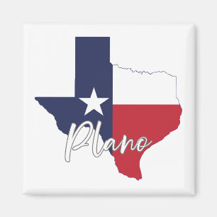 Plano, Texas Vlagkaartmagneet Magneet