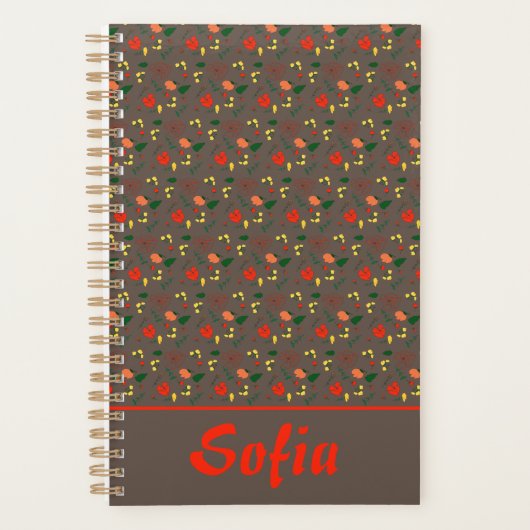 Planode voor papaver met bruine papaver planner (Voorkant)