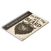 Plans for My Beard Funny Notebook for Bearded Me Notitieboek (Linkerzijde)