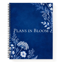 Plans in Bloom Blauwe Botanische Notitieboek