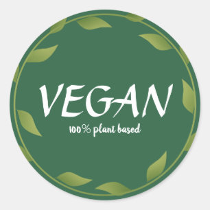Plant 100% Vegaanse Stickers Kleine onderneminge