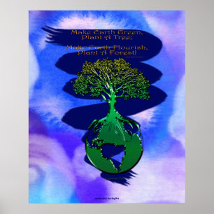 PLANT A FOREST Art Poster & gedicht