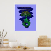 PLANT A FOREST Art Poster & gedicht (Keuken)