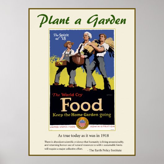 Plant a Garden Poster (Voorkant)