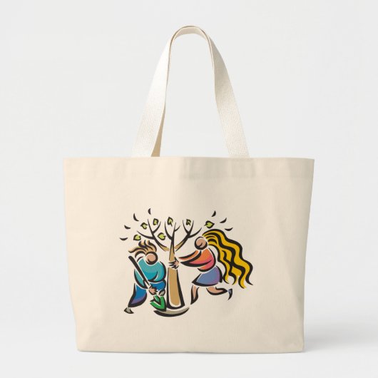 Plant A-structuur Grote Tote Bag (Voorkant)