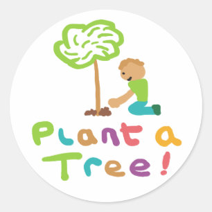 Plant A-structuur Ronde Sticker