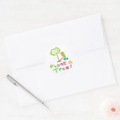 Plant A-structuur Ronde Sticker (Envelop)