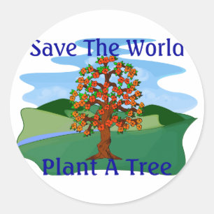 Plant A-structuur Ronde Sticker