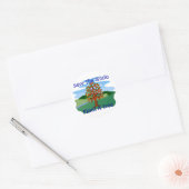 Plant A-structuur Ronde Sticker (Envelop)