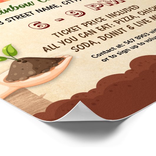 Plant-a-Thon flyer poster sjabloon (Hoek)