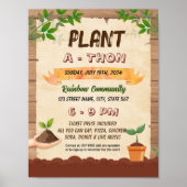 Plant-a-Thon flyer poster sjabloon (Voorkant)