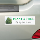 PLANT A TREE BUMPERSTICKER (Op auto)
