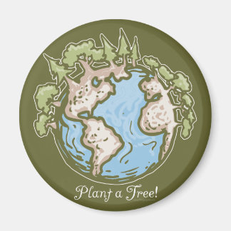 Plant a Tree Earth Day Gear Magneet
