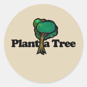 Plant a Tree Natuur Lovers Trees Ronde Sticker
