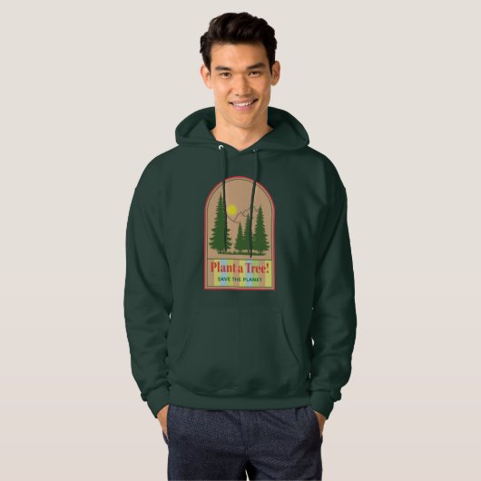 Plant a Tree, Save the Planet, Cool Hoodie (Voorkant volledig)
