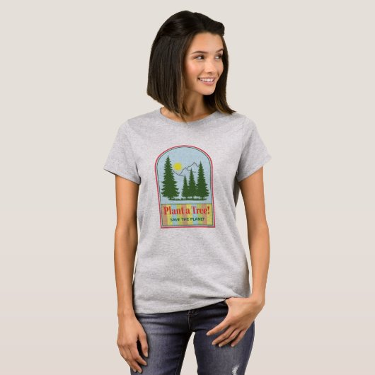 Plant a Tree, Save the Planet, Cool Hoodie T-shirt (Voorkant volledig)