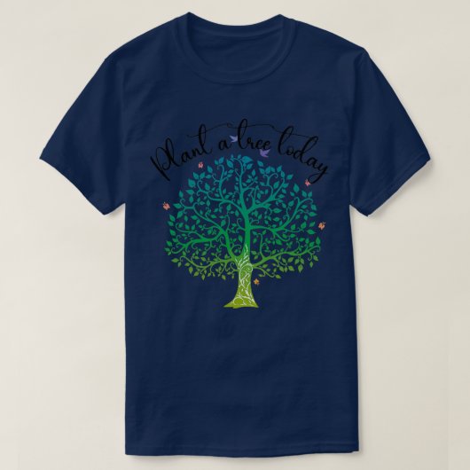 Plant A Tree Today Cool Environmental Pattern T-shirt (Design voorkant)