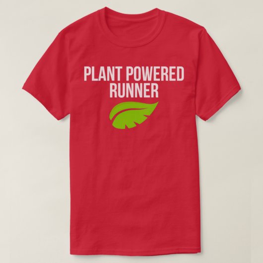 Plant-aangedreven Runner Vegan Trail Marathon aan T-shirt (Design voorkant)