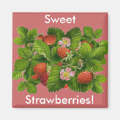  Plant aardbei Magneet (Voorkant)