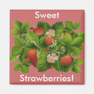 Plant aardbei Magneet